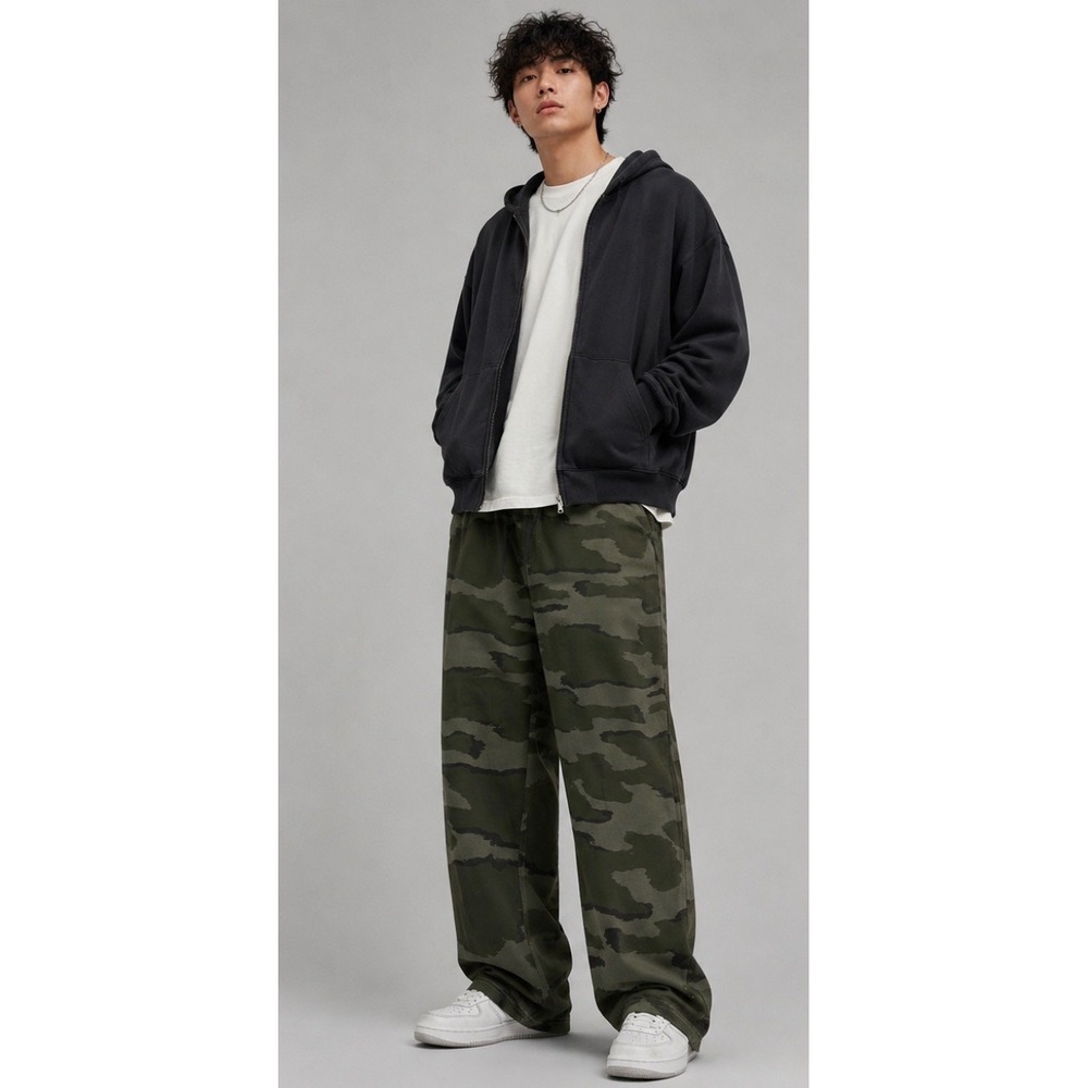 Vissla Men Camo Comp Lite Eco Elastic Stretch Lounge Pants Green L Surf M3053COL